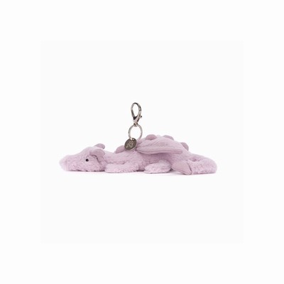 Jellycat Lavender Draak Tas Bedeltje | XJ1205439